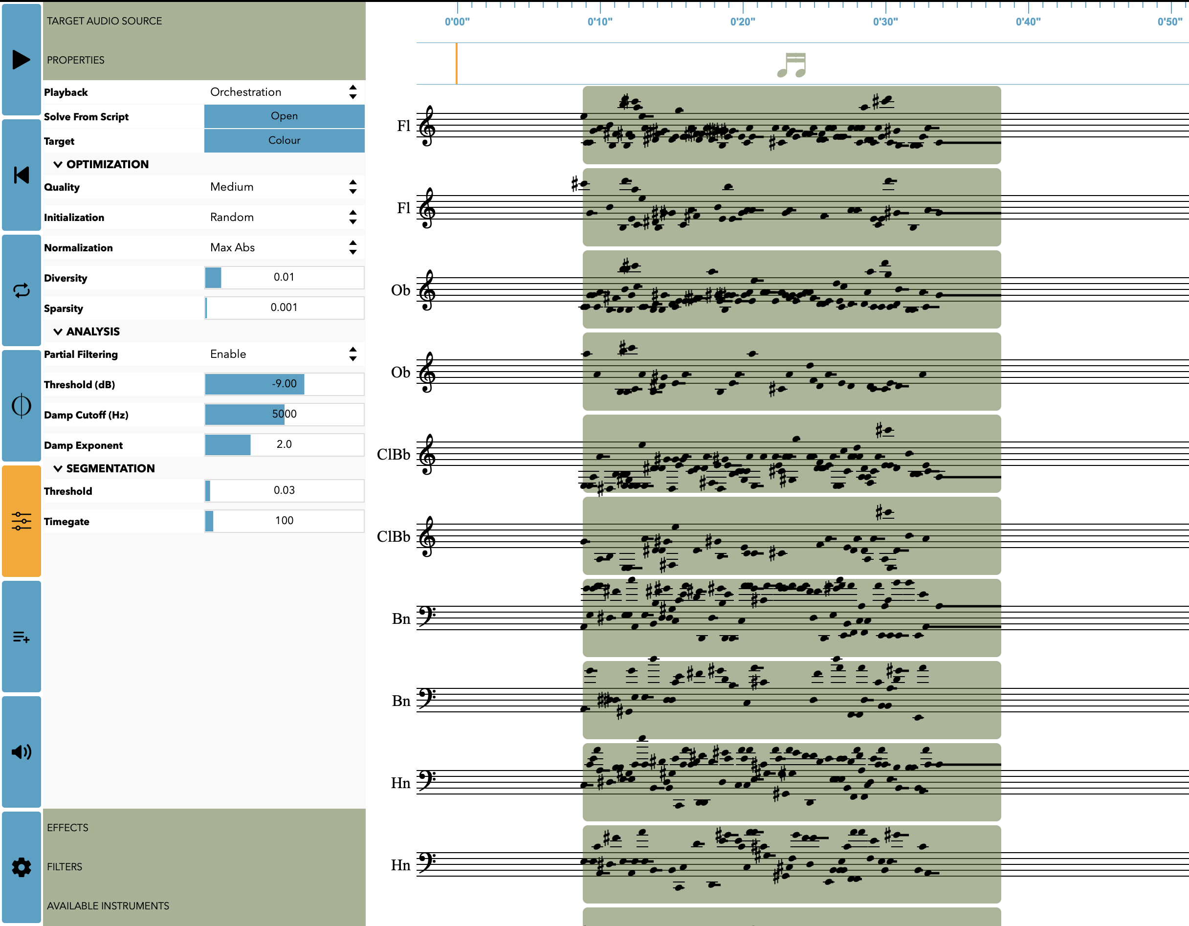 Dynamic Orchestration! With Dynamics and Playing Techniques hidden