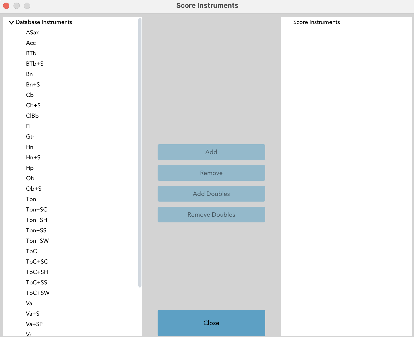 Instrumentation Window